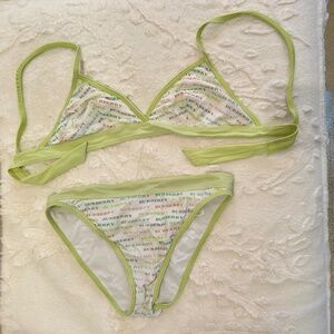 Burberry logo swimsuit 2 piece bikini M